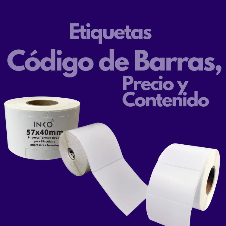 Etiquetas Código de Barra, Precio y Contenido
