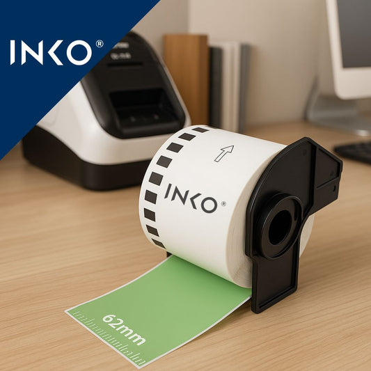 Etiquetas Térmicas DK2205 62mm Cinta Continua Compatible con Brother SeriesQL Colores