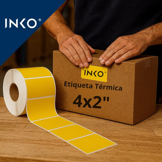 Etiquetas Térmicas 4x2 Pulgadas 102x51mm Amarillo